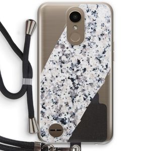 Gespikkelde marmer: LG K10 (2017) Transparant Hoesje met koord