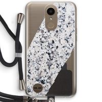 Gespikkelde marmer: LG K10 (2017) Transparant Hoesje met koord