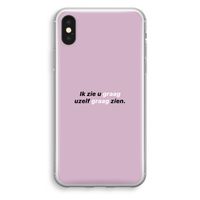 uzelf graag zien: iPhone X Transparant Hoesje