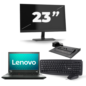 Lenovo ThinkPad L540 - Intel Core i5-4e Generatie - 15 inch - 8GB RAM - 240GB SSD - Windows 11 + 1x 23 inch Monitor