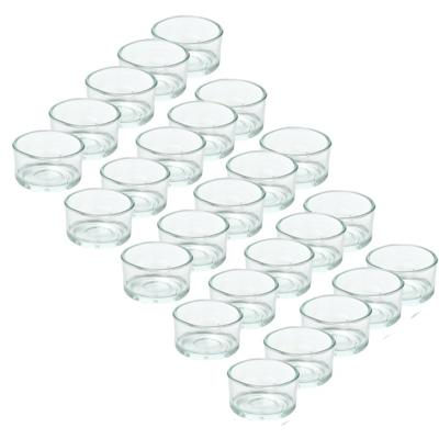 Trend Candles theelichthouder - 25x - glas - transparant - 4x3 cm - waxinelicht Trend Candles theelichthouder - 25x - glas - transparant - 4x3 cm - waxinelicht