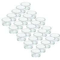 Trend Candles theelichthouder - 25x - glas - transparant - 4x3 cm - waxinelicht