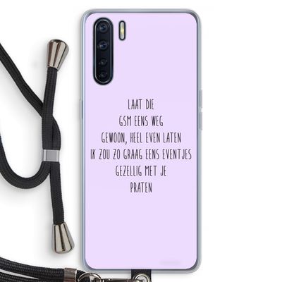 GSM: Oppo A91 Transparant Hoesje met koord