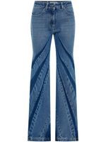 Dion Lee jean à coupe évasée - Bleu