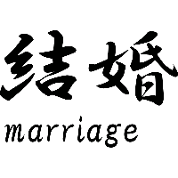 Marriage Japans teken - Muursticker