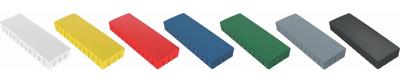 MAUL magneet Solid, rechthoek 54x19 mm, trekkracht 1 kg, doos van 10 stuks, assorti