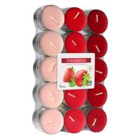 Waxinelichtjes geurkaarsen - 30x - aardbei geur - 4 branduren - theelichtjes Waxinelichtjes geurkaarsen - 30x - aardbei geur - 4 branduren - theelichtjes