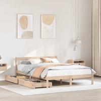 Bedframe zonder matras massief grenenhout 120x200 cm