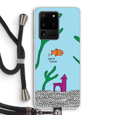 Aquarium: Samsung Galaxy S20 Ultra Transparant Hoesje met koord