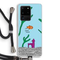 Aquarium: Samsung Galaxy S20 Ultra Transparant Hoesje met koord