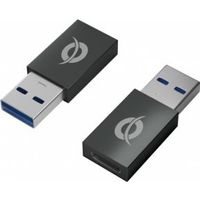 Conceptronic DONN10G tussenstuk voor kabels USB A USB C Zwart