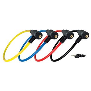 Masterlock Keyed steel cable 65cm x Ø 8mm w/2 keysvinyl cover - colours : yellow - 8169EURDPRO