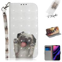 3D gekleurde tekening horizontale Flip leergeval met houder & kaartsleuf & portemonnee voor iPhone XI Max 2019 (PUG)
