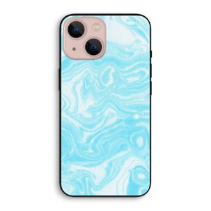 Waterverf blauw: iPhone 13 mini Biologisch afbreekbaar hoesje
