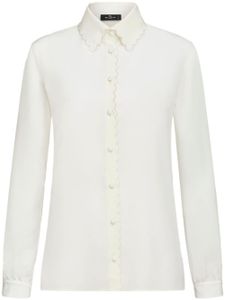 ETRO chemise à bords festonnés - Blanc