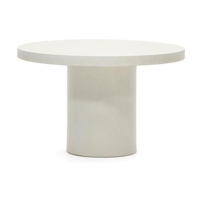 Kave Home Aiguablava tuintafel Ø120 cm cement Wit