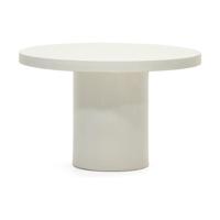 Kave Home Aiguablava tuintafel Ø120 cm cement Wit