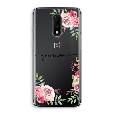 Rozen: OnePlus 7 Transparant Hoesje