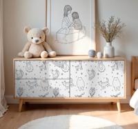 Scandinavische bosdieren kast stickers