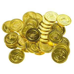 Gouden piraten speelgoed munten 100 stuks   -