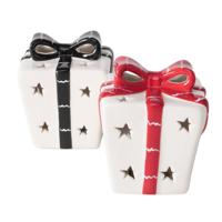 Boltze Home Beeld cadeautje led h10cm keramiek