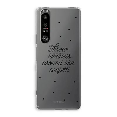 Confetti: Sony Xperia 1 III Transparant Hoesje