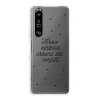 Confetti: Sony Xperia 1 III Transparant Hoesje