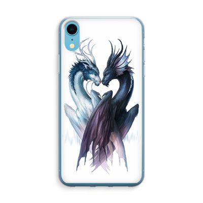 Yin Yang Dragons: iPhone XR Transparant Hoesje