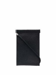 Maison Margiela étui pour smartphone en cuir à coutures signature - Noir