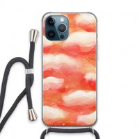 Lichte Wolken: iPhone 13 Pro Max Transparant Hoesje met koord