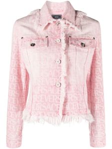 Versace veste en jean à motif monogrammé en jacquard - Rose