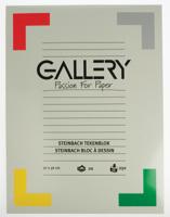 Gallery Steinbach tekenpapier, 250 g, ft 27 x 36 cm, gekorreld, blok van 20 vel