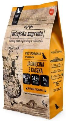 WIEJSKA ZAGRODA Adult Small Lam met Eend - droog hondenvoer - 9kg
