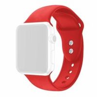 Siliconen sportbandje - Rood - Dubbele druksluiting - Geschikt voor Apple Watch 42mm / 44mm / 45mm / 49mm