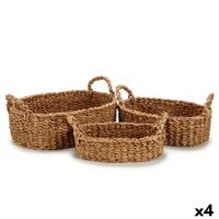 Mandenset Gift Decor Bruin Zeealgen 750 ml 1,5 L 3 L Met handvatten (4 Stuks)