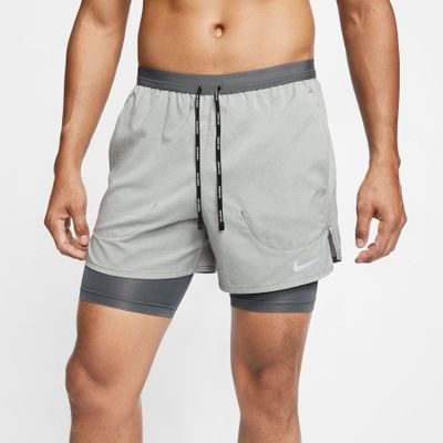 Nike Hardloopshorts Flex Stride 2 in 1 - Grijs/Zilver Nike Hardloopshorts Flex Stride 2 in 1 - Grijs/Zilver