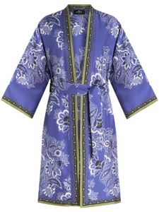 ETRO robe de chambre en soie Kesa à fleurs - Violet