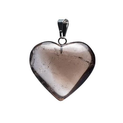 Edelsteen Hanger Rookkwarts Hart (2 - 3 cm)