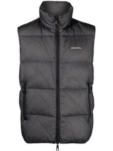 DSQUARED2 gilet matelassé à logo embossé - Bleu