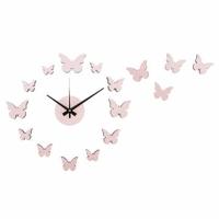 Karlsson Wandklok Diy Butterfly - Roze - Ø35cm