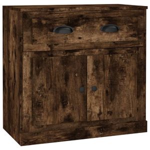 The Living Store Dressoir - Klassiek - Opbergkast - 70x35.5x67.5 cm - Gerookt eiken