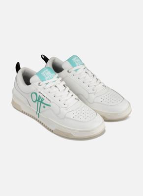 Off The Pitch Fullstop Soft Action Leather Sneakers Heren Wit/Blauw - Maat 40 - Kleur: LichtblauwWit | Soccerfanshop