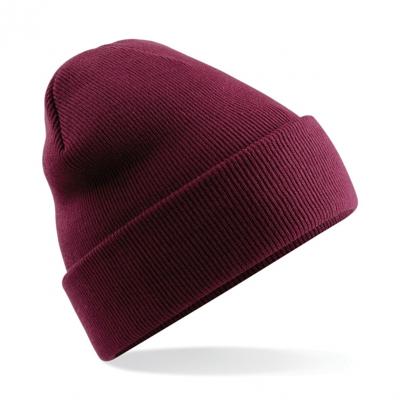 Basic winter muts - bordeaux rood - acryl - volwassenen