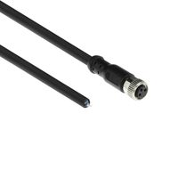 ACT SC3009 Industriële Sensorkabel | M8A 3-Polig Female naar Open End | Ultraflex Xtreme TPE kabel | Afgeschermd | IP67 | Zwart | 5 meter