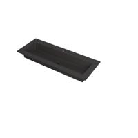 INK Kraft Wastafel Enkele Bak 1 Kraangat - 1200x450x10 mm - Quartz Zwart