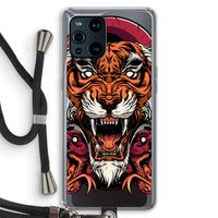 Tiger and Rattlesnakes: Oppo Find X3 Pro Transparant Hoesje met koord