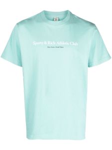 Sporty & Rich t-shirt en coton à logo imprimé - Bleu