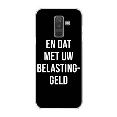 Belastinggeld - Zwart: Samsung Galaxy A6 Plus (2018) Transparant Hoesje