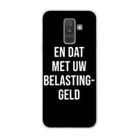 Belastinggeld - Zwart: Samsung Galaxy A6 Plus (2018) Transparant Hoesje