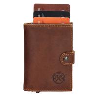 Hide & Stitches Portemonnee met Safety Wallet RFID Japura Cognac